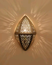 Sconces Copper Handmade Moroccan Engraved Brass Wall Lighting Home Decor - £131.89 GBP