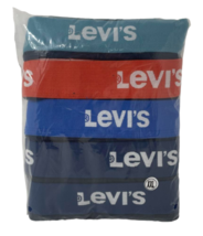 Levis Mens Navy Blue Underwear Bikini Briefs 100% Cotton Tag Free -5 Pk ... - $21.99