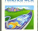 America West Airlines In Flight Magazine September 1990  Electric Car Cover - $14.83
