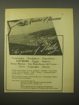 1966 Italian State Tourist Office Ad - The Riviera of Flowers - £14.54 GBP