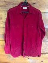 LL Bean Shirt Red Chamois Cloth Button Up Work Chore Mens 15 1/2 Large V... - $30.05