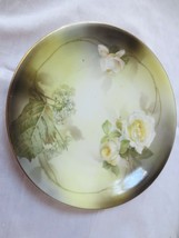 Antique/Vintage R.S. Germany Hand Painted White Roses Plate Gold Rim 1912-1945 - £15.73 GBP