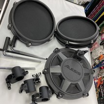 Lot Of 3 Tom Alesis 8” 8 Inch Turbo Nitro Mesh Electronic Drums  Pad + Clamp - £78.30 GBP