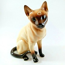 Vintage Cat Figurines 5&quot; Siamese Japan Blue Eyes Realistic Porcelain - €17,14 EUR