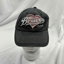 47 Twins Atlanta Braves Women Baseball Cap Hat Gray Adjustable Embroidered OS - £13.45 GBP