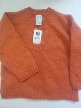 Nwt vtg Vintage Stock Baby Gap size 4xl 4 yrs fall knit sweater Boy Girl Orange  - £31.49 GBP
