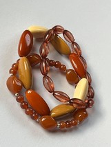 Lot of Translucent &amp; Not Brown Rust Cream Tan Oval Round Plastic Bead St... - $14.89