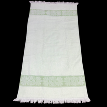 Cannon Monticello Vintage Bath Towel Sculpted Fringe Lime Green USA - $17.99