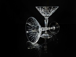 Faberge Clear  Darcy Crystal Martini Glasses Set of 2 - £475.61 GBP