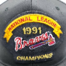 Atlanta Braves 1991 NL Champions Cap One Size Adjustable Snapback Vintage - £15.97 GBP
