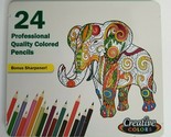 Creative Colors 24 Professional Quality Colored Pencils Elephant Case Sh... - £8.02 GBP