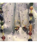 Multi-Color Bead Necklace with Matching Earrings Fashion Jewelry  - €13,85 EUR
