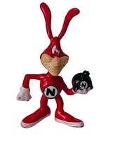Dominos Pizza Noid Rubber Toy Figure Vtg fast food advertising 1989 cartoon Bomb - £23.26 GBP