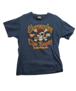Pirate T-Shirt Men&#39;s L Black Crew Neck Surrender the Booty Clearwater Fl... - £10.83 GBP