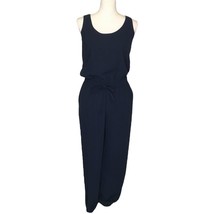 CAbi Womens Size XS Jumpsuit French Navy Sleeveless Scoop Neck Drawstring Blue - $41.57