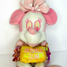Disney Pink Minnie Mouse Bubble Gum 15&quot; Plush Stuffed Animal Toy - £18.08 GBP
