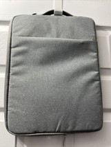 15.6 inch Laptop Bag Waterproof Computer Carrying Case w Zipper Pocket Grey NEW - £17.21 GBP