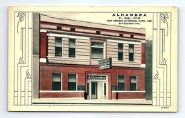 Alhambra Bain Maison Hôtel Chaud Ressorts Arkansas Carte Postale - $47.83