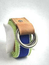 Timberland Blue/Green Multicolored Fabric Vintage Mens Belt B6139/454 SI... - $11.75