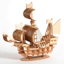 DIY Sailing Ship Model,3D Wooden Puzzle,Toys,Assembly Model Wood Craft Kits - £12.60 GBP