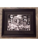 Broadway Times Square New York Popular Hit Plays B &amp; W 19&quot; x 23&quot; Framed ... - £27.43 GBP