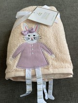 Deborah Connolly Set of 2 HAPPY EASTER Bunny Rabbits Absorbent Hand Bath Towels - £15.17 GBP