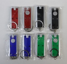 Set of 8, Smart Home, Bright LED Flashlight Key Chains. Red Blue Green &amp; Black - £11.87 GBP