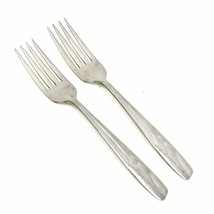 Oneida Thor Starlet Stainless Flatware Dinner Forks Stars Lines Mid Cent... - £12.39 GBP