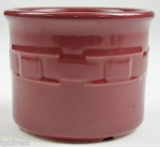 Longaberger Pottery Woven Traditions Paprika Pattern 1 Pint Crock 3.5&quot; Tall - £15.45 GBP