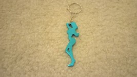 Aqua Blue Anodized Sexy Lady Keychain Bottle Opener 5&quot; Total Length USA SELLER - £9.58 GBP