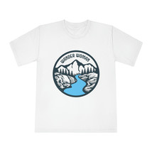 Unisex Classic Crewneck T-Shirt: Wander Woman Mountain Range Graphic Print, 100% - $30.90+