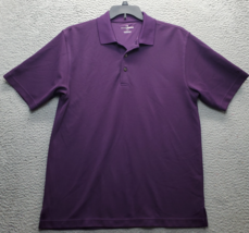 Grand Slam Polo Shirt Men&#39;s Large Purple Stretch Golf Performance Slit P... - $21.44