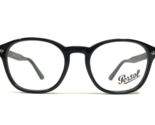 Persol Eyeglasses Frames 3122-V 95 Polished Black Square Full Rim 50-19-145 - $149.38