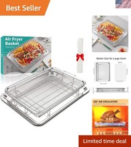 Large 15.6&quot; x 11.6&quot; Stainless Steel Air Fryer Basket &amp; Tray - 30 Pcs Inc... - $39.00