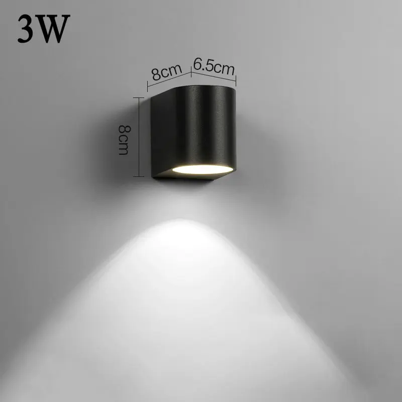 W 6w led outdoor waterproof wall lamp ip65 cob porch garden lights modern home decor up thumb200