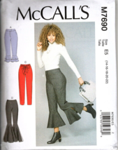 McCall&#39;s M7690 Misses 14 to 22 Flared Pants and Sash Uncut Sewing Pattern - £11.83 GBP