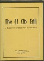 Five 01 City Grill Menu Birdneck Road Virginia Beach Virginia  - £14.85 GBP