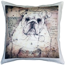 British Bulldog 17x17 Dog Pillow, with Polyfill Insert - £39.92 GBP