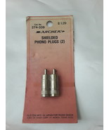 Radio Shack Archer Shielded Phono Plugs 2 Pack - £7.11 GBP