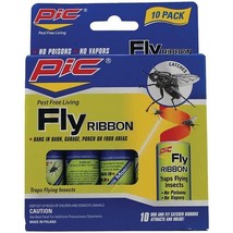 PIC FR10B Fly Ribbon Bug &amp; Insect Catcher, 10 pk - £18.71 GBP