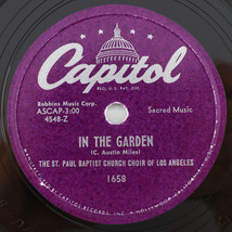 St. Paul Baptist Church Choir - In The Garden/He&#39;s A Friend Of Mine 78rpm Record - £55.14 GBP