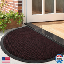 LUMI Half Circle Front Door Mat 24x36 Outdoor Doormat Rubber Back Waterp... - $67.24