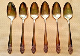 Mid Century Oneida Silver Distinction Pattern Prestige Silverplate 6 Teaspoons - £33.56 GBP