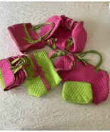 Belvah Tote Bags &amp;Large Duffle Weekender Toiletries Quilted Handbag Pink... - $637.11 MXN