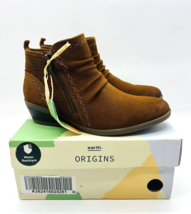 Earth Origins Collette Cheryl Suede Ankle Boots -Cognac, US 6.5M /EUR 37.5 - £35.26 GBP
