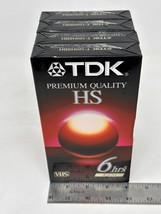 TDK T-120  HS Blank VHS Tapes 6 Hours Premium Quality New Sealed Lot of 4 - £14.07 GBP