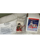 Mr Christmas Porcelain Music Snowman Trinket Box We Wish You a Merry LOW... - $35.19 CAD