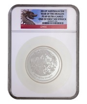 2012-P S$8 Australia Año Del Dragón NGC PF69 Ultra Cameo Primer 500 - £239.40 GBP