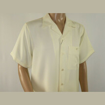 Men 2pc Walking Leisure Suit Short Sleeves By DREAMS 256-05 Solid Cream Ivory image 7