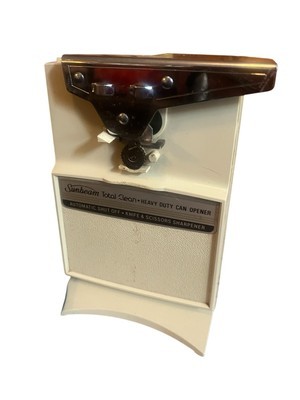 Vtg SUNBEAM Total Clean / Power Pierce CAN OPENER &amp; KNIFE SHARPENER #5-13x - $17.01